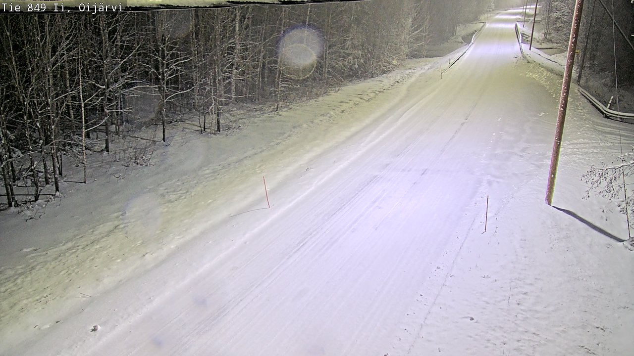 Weather Camera Image Väg 849 Ijo Oijärvi, Ii, Pohjois-Pohjanmaa