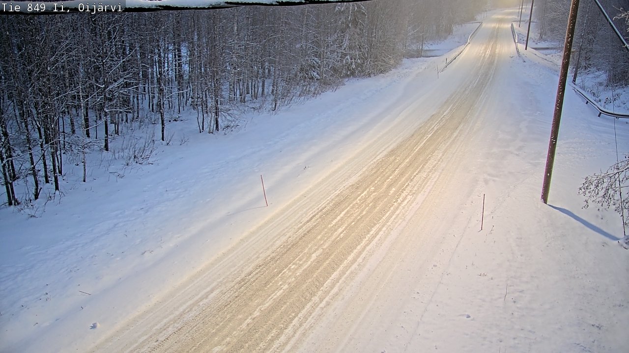 Weather Camera Image Väg 849 Ijo Oijärvi, Ii, Pohjois-Pohjanmaa