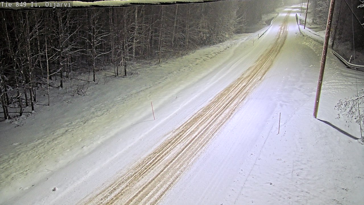 Weather Camera Image Väg 849 Ijo Oijärvi, Ii, Pohjois-Pohjanmaa