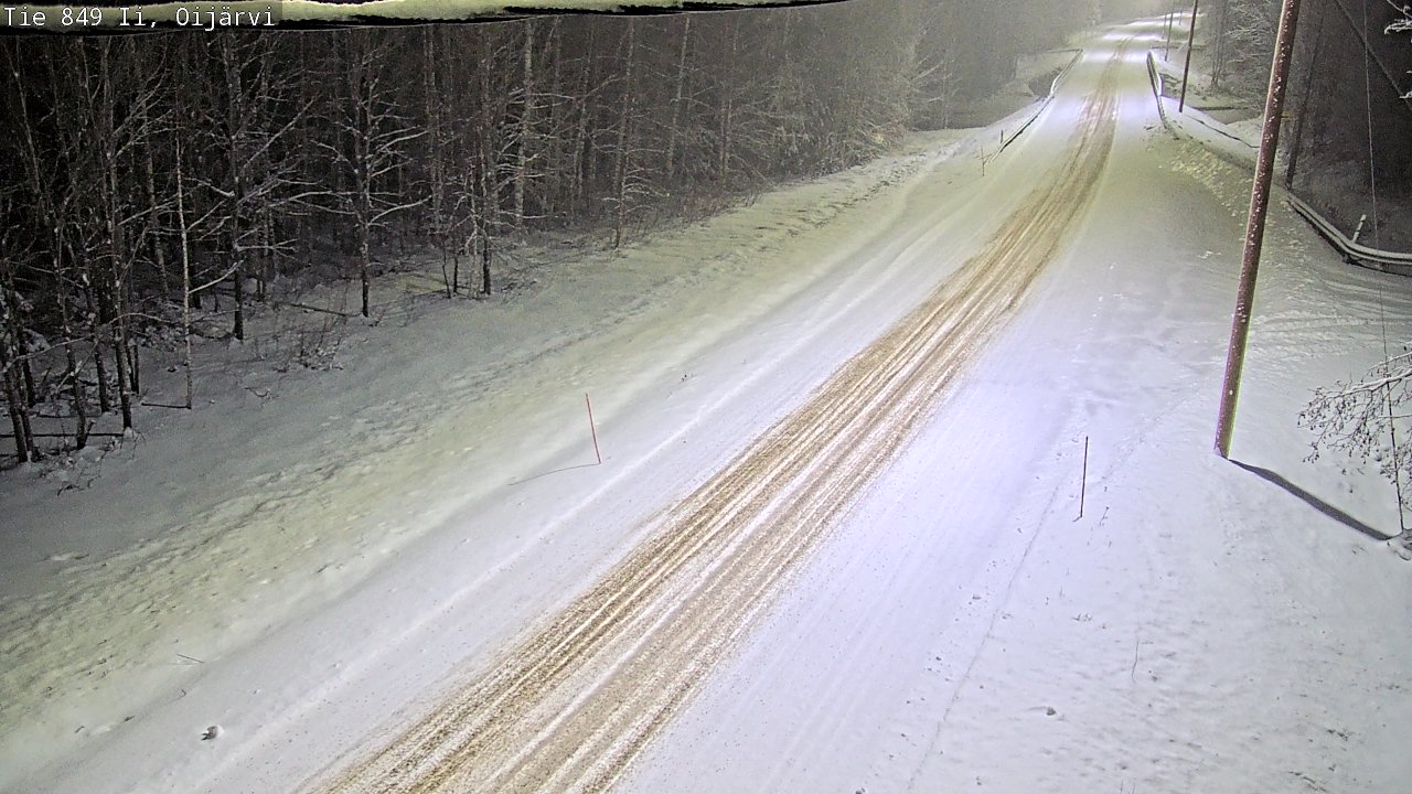 Weather Camera Image Väg 849 Ijo Oijärvi, Ii, Pohjois-Pohjanmaa