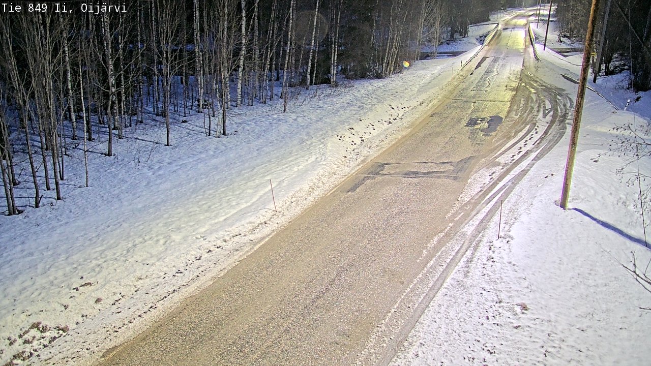 Weather Camera Image Väg 849 Ijo Oijärvi, Ii, Pohjois-Pohjanmaa