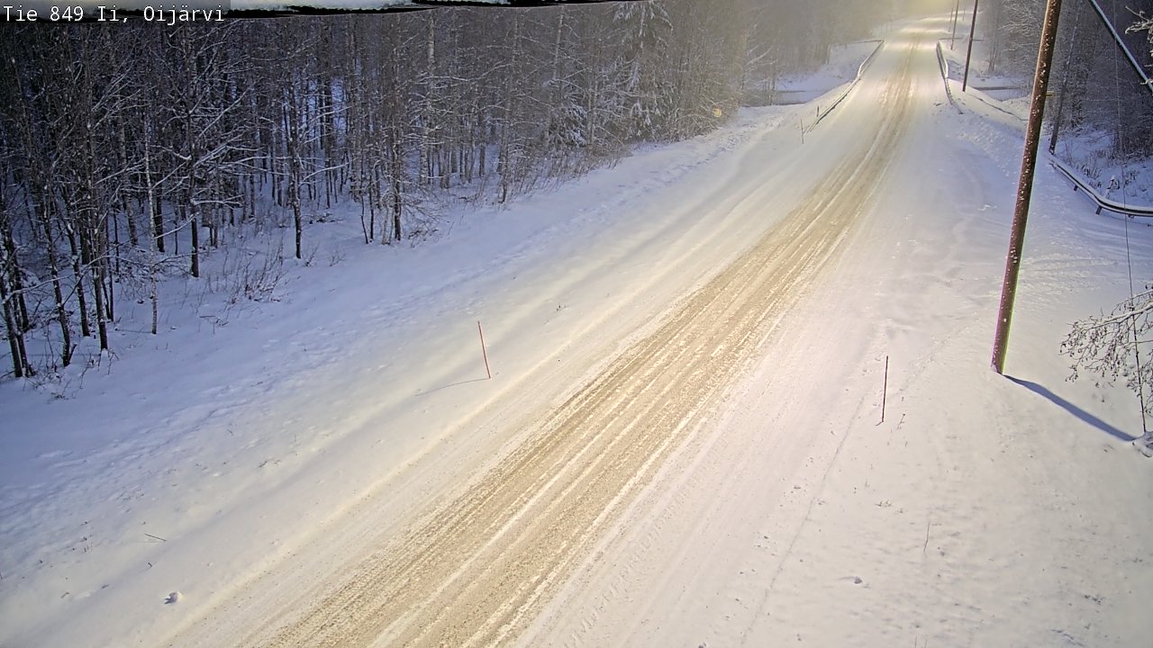 Weather Camera Image Väg 849 Ijo Oijärvi, Ii, Pohjois-Pohjanmaa