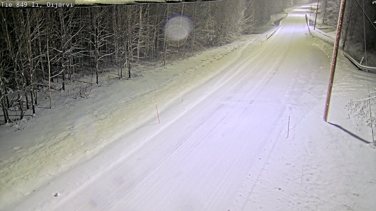 Weather Camera Image Väg 849 Ijo Oijärvi, Ii, Pohjois-Pohjanmaa