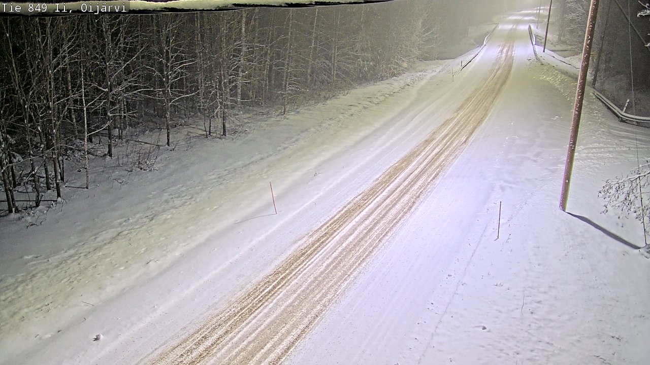 Weather Camera Image Väg 849 Ijo Oijärvi, Ii, Pohjois-Pohjanmaa