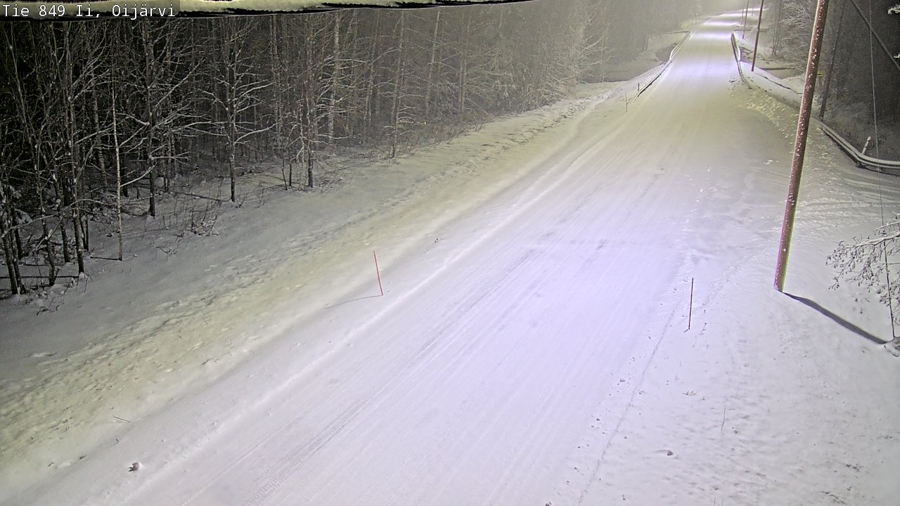 Weather Camera Image Väg 849 Ijo Oijärvi, Ii, Pohjois-Pohjanmaa