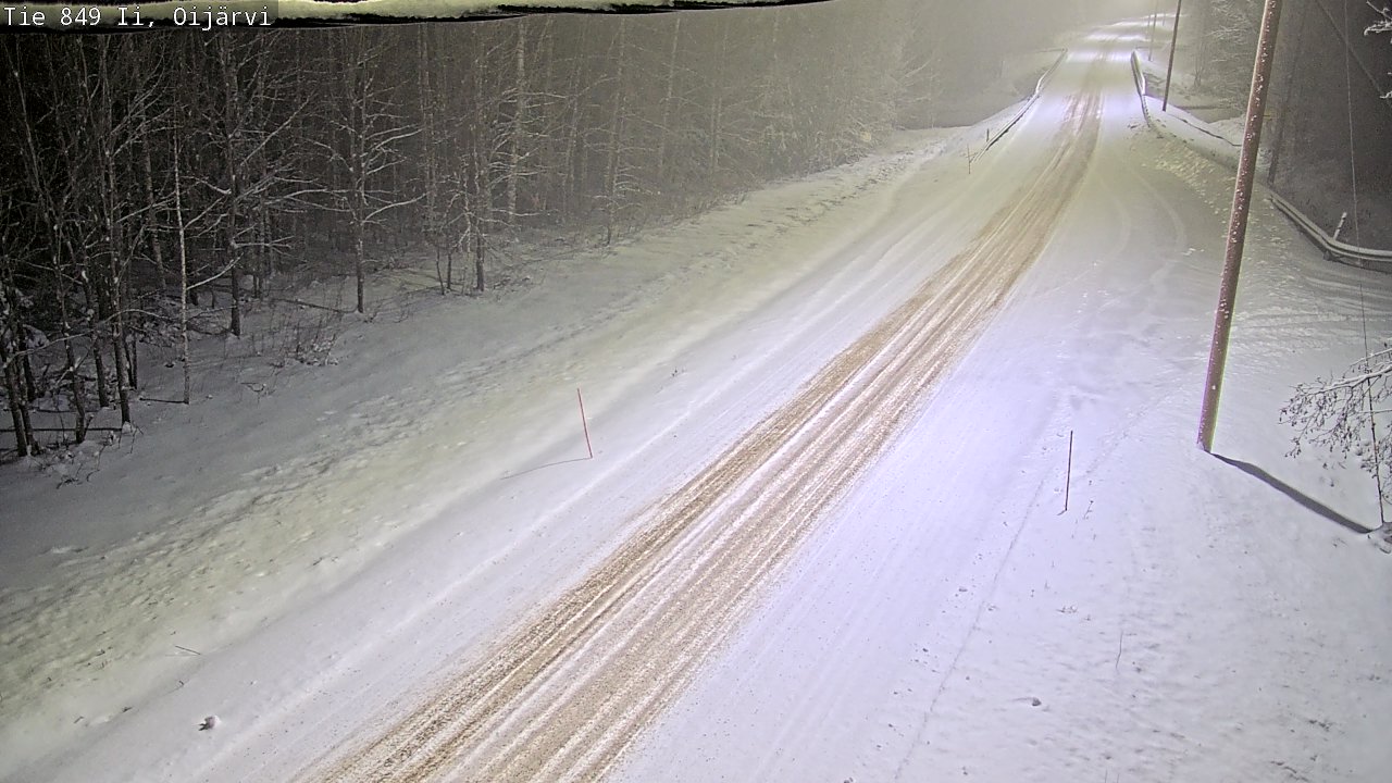 Weather Camera Image Väg 849 Ijo Oijärvi, Ii, Pohjois-Pohjanmaa