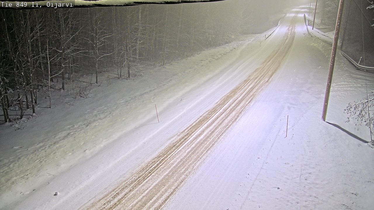 Weather Camera Image Väg 849 Ijo Oijärvi, Ii, Pohjois-Pohjanmaa