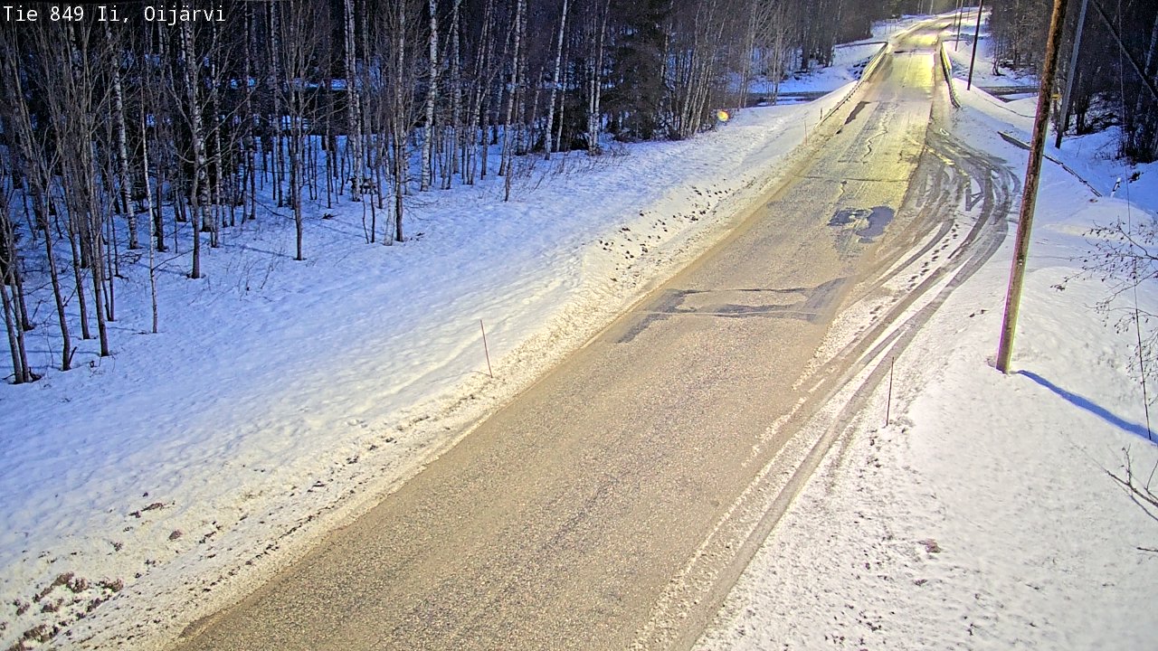 Weather Camera Image Väg 849 Ijo Oijärvi, Ii, Pohjois-Pohjanmaa