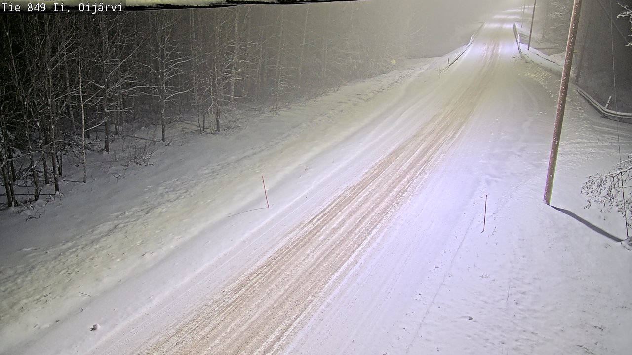 Weather Camera Image Väg 849 Ijo Oijärvi, Ii, Pohjois-Pohjanmaa
