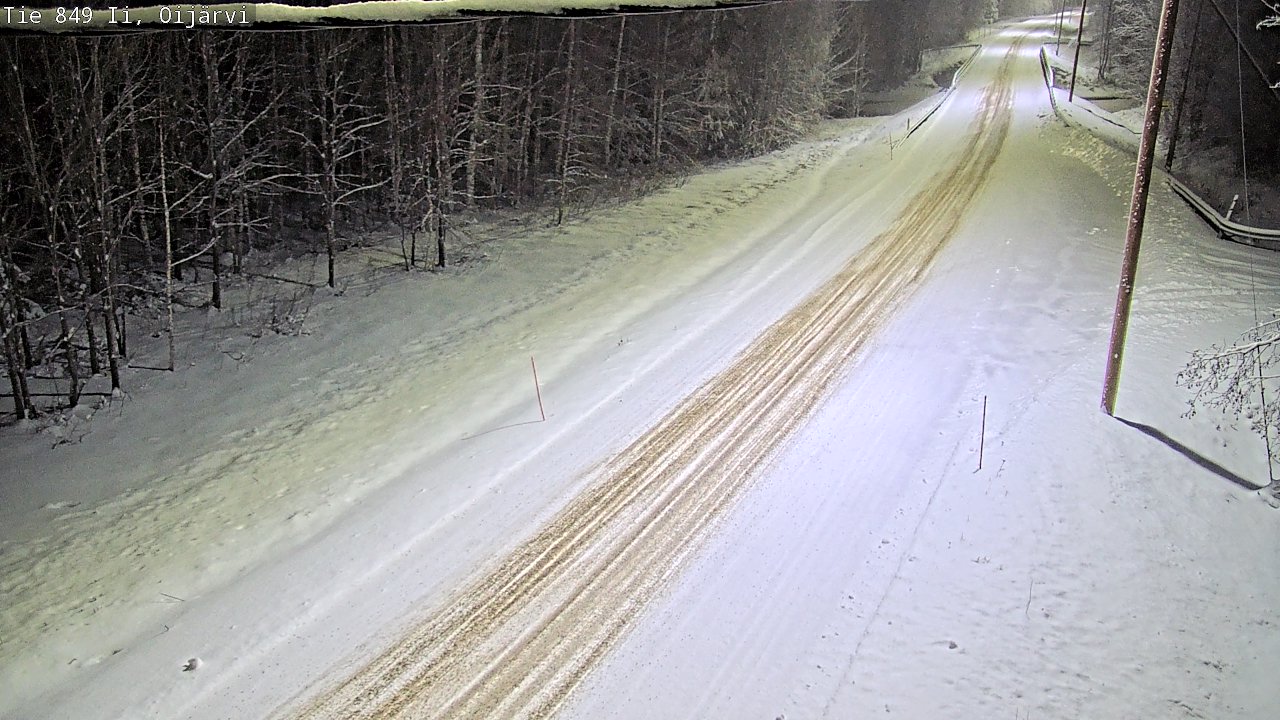 Weather Camera Image Väg 849 Ijo Oijärvi, Ii, Pohjois-Pohjanmaa