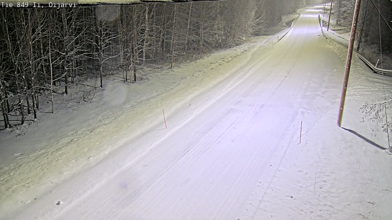 Weather Camera Image Väg 849 Ijo Oijärvi, Ii, Pohjois-Pohjanmaa