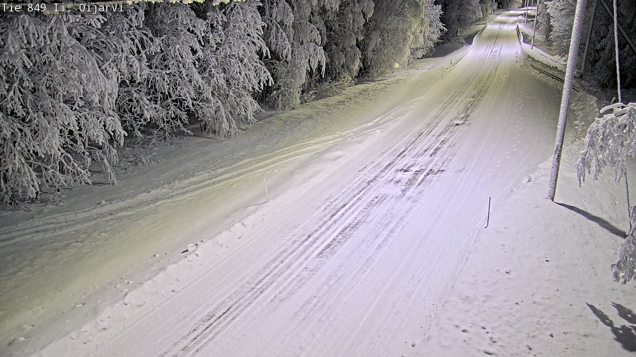 Weather Camera Image Väg 849 Ijo Oijärvi, Ii, Pohjois-Pohjanmaa