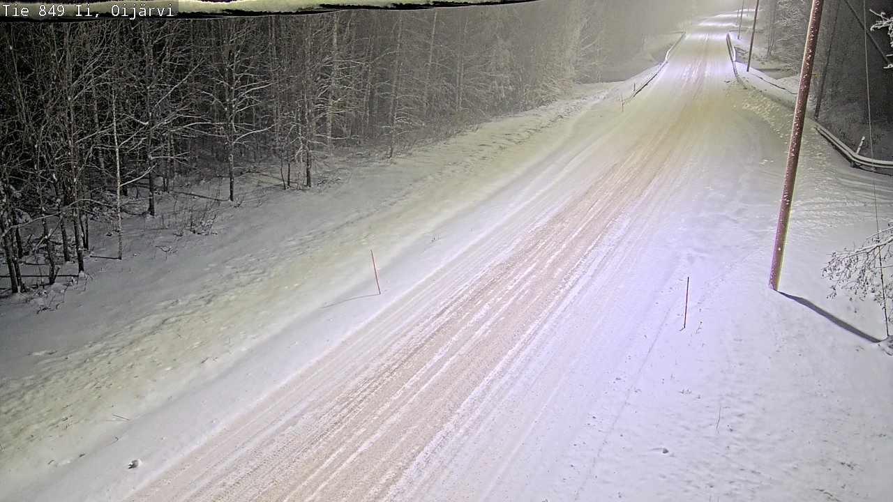 Weather Camera Image Väg 849 Ijo Oijärvi, Ii, Pohjois-Pohjanmaa