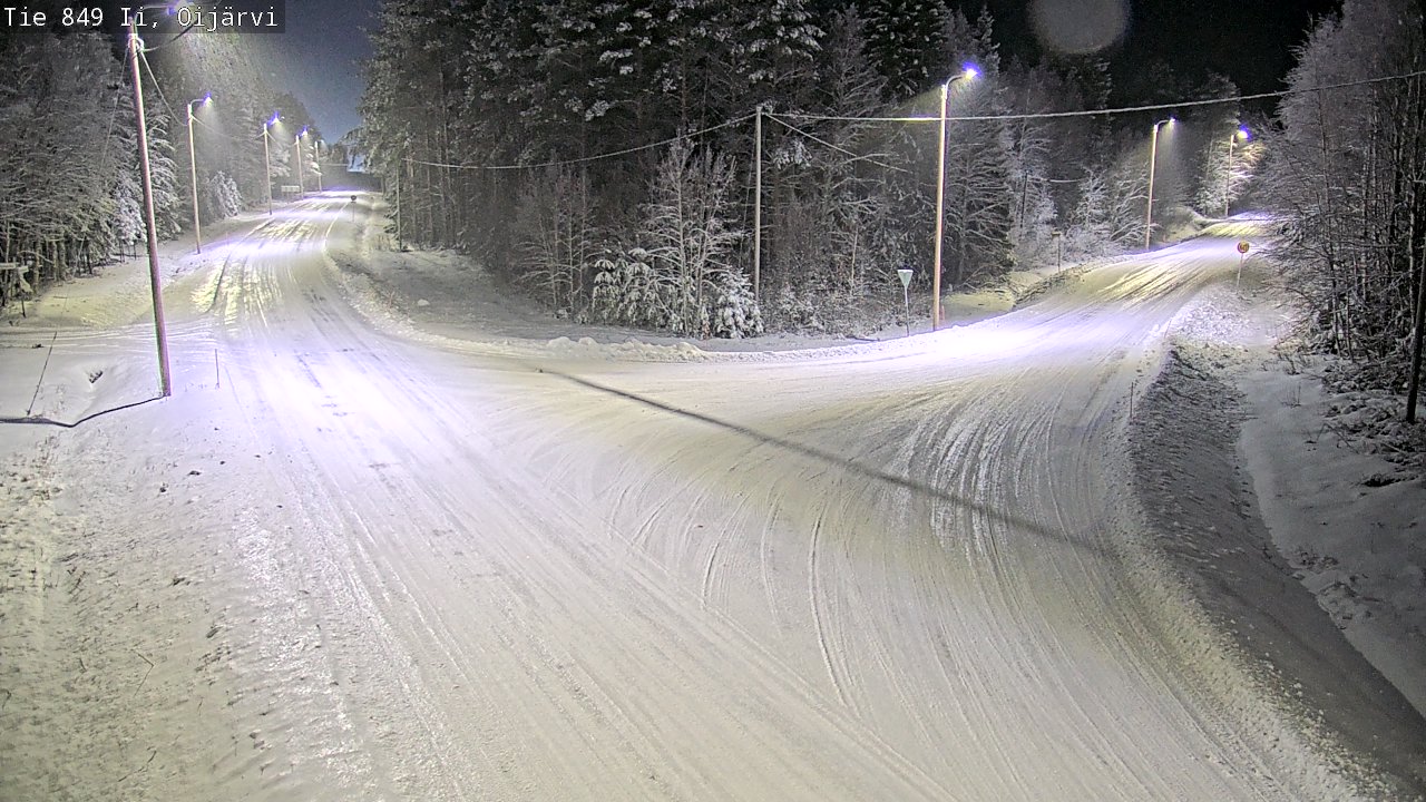 Weather Camera Image Väg 849 Ijo Oijärvi, Ii, Pohjois-Pohjanmaa