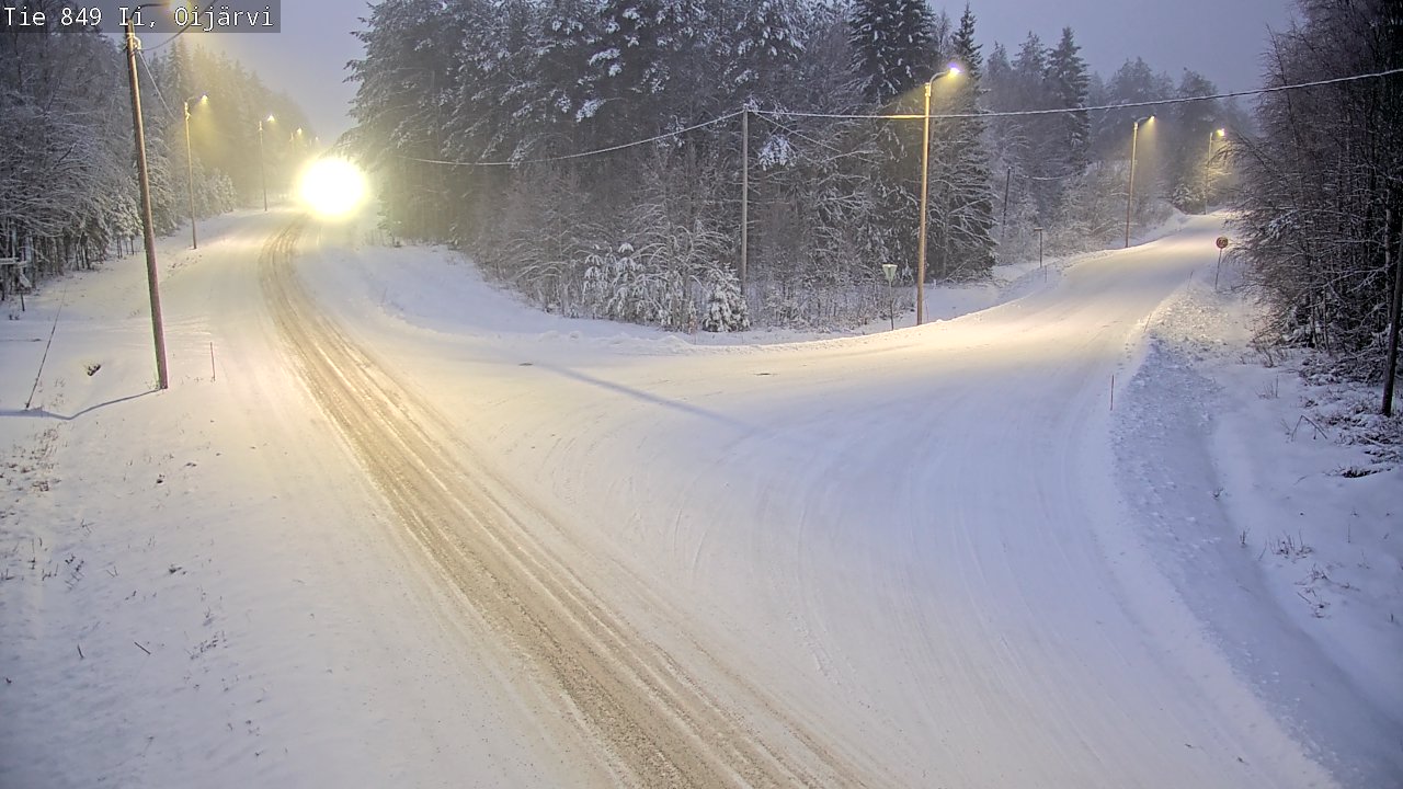 Weather Camera Image Väg 849 Ijo Oijärvi, Ii, Pohjois-Pohjanmaa
