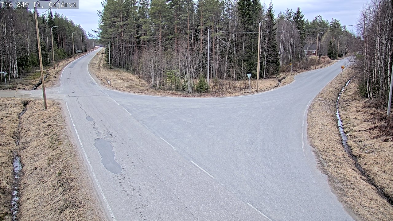 Weather Camera Image Väg 849 Ijo Oijärvi, Ii, Pohjois-Pohjanmaa