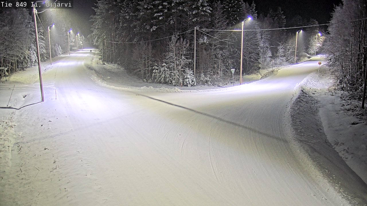Weather Camera Image Väg 849 Ijo Oijärvi, Ii, Pohjois-Pohjanmaa