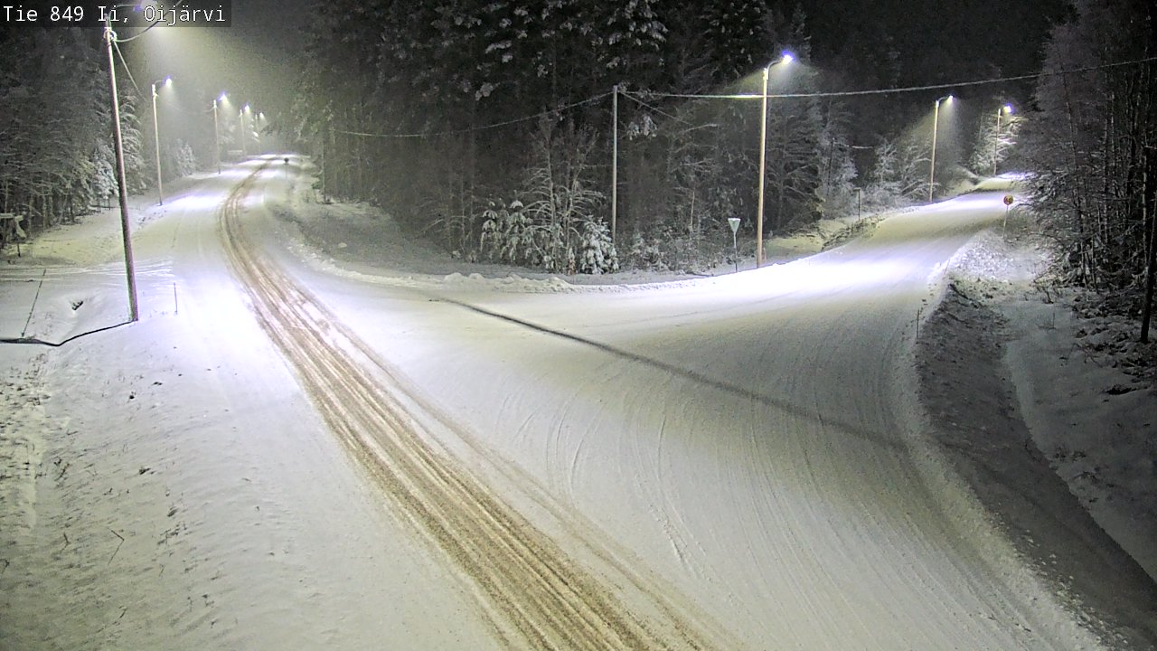 Weather Camera Image Väg 849 Ijo Oijärvi, Ii, Pohjois-Pohjanmaa