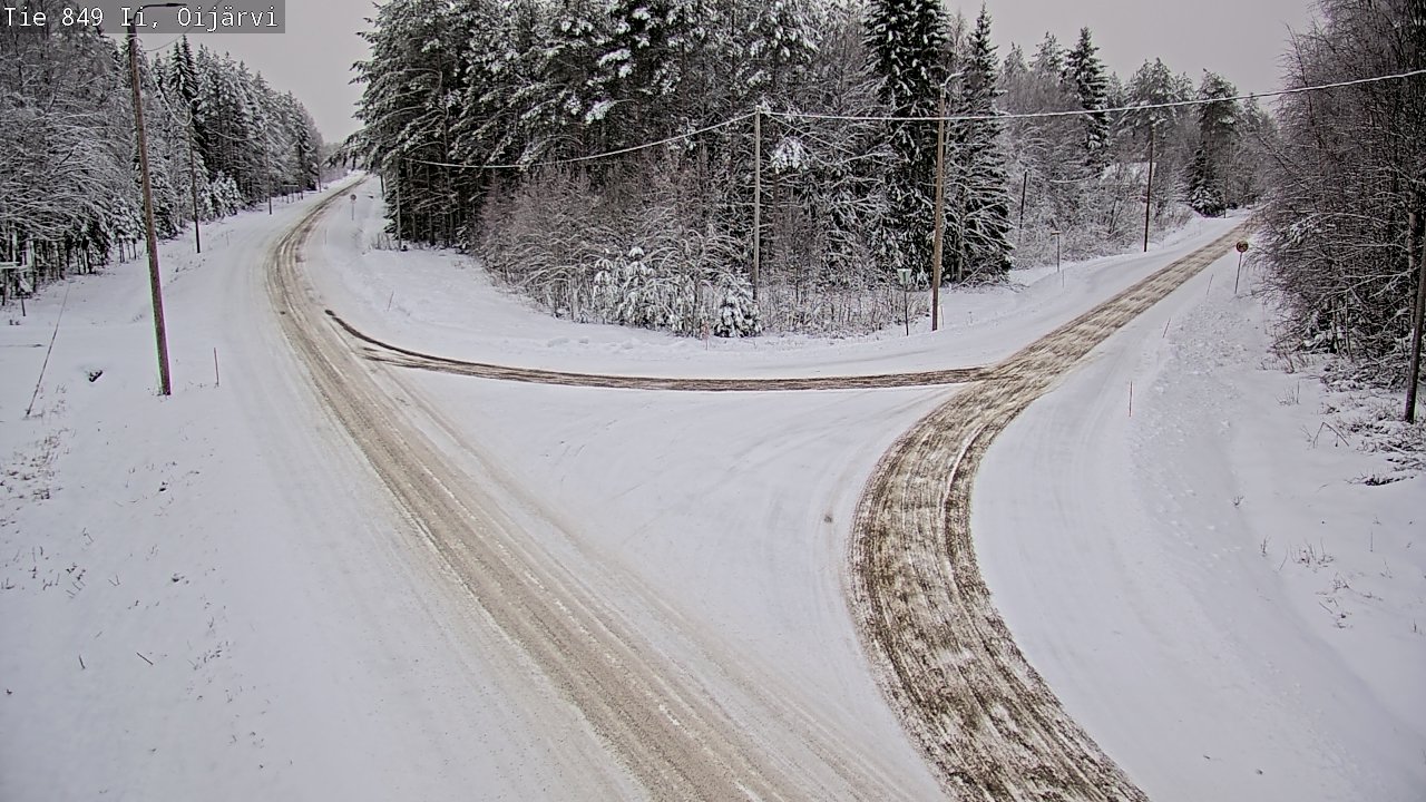 Weather Camera Image Väg 849 Ijo Oijärvi, Ii, Pohjois-Pohjanmaa