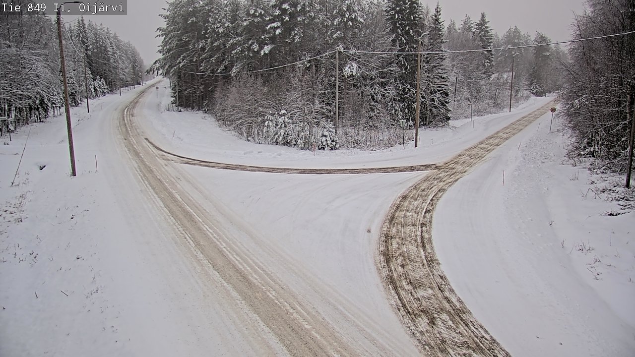 Weather Camera Image Väg 849 Ijo Oijärvi, Ii, Pohjois-Pohjanmaa