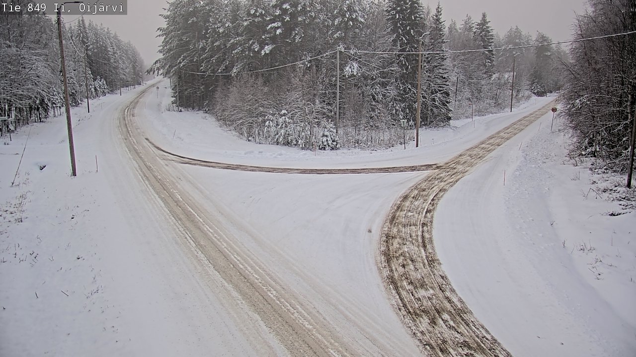 Weather Camera Image Väg 849 Ijo Oijärvi, Ii, Pohjois-Pohjanmaa