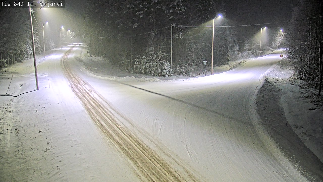 Weather Camera Image Väg 849 Ijo Oijärvi, Ii, Pohjois-Pohjanmaa