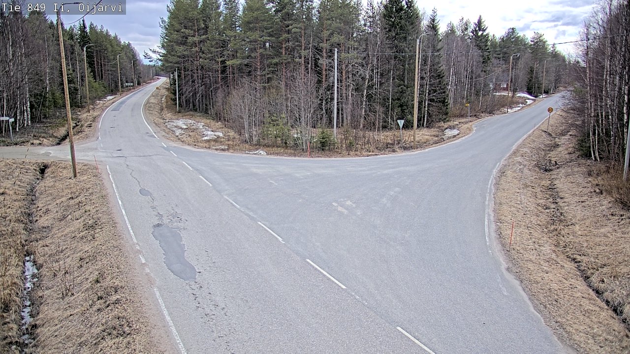 Weather Camera Image Väg 849 Ijo Oijärvi, Ii, Pohjois-Pohjanmaa