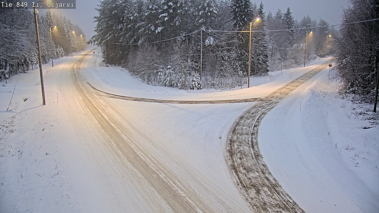 Weather Camera Image Väg 849 Ijo Oijärvi, Ii, Pohjois-Pohjanmaa