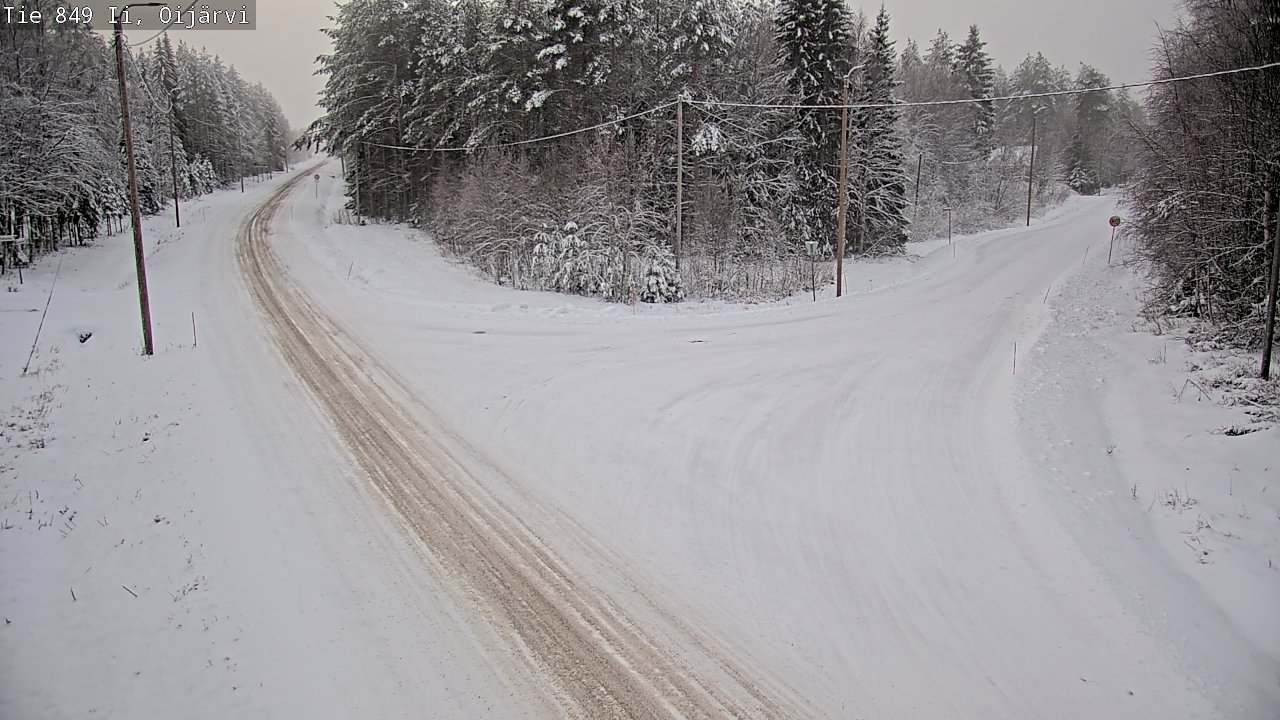 Weather Camera Image Väg 849 Ijo Oijärvi, Ii, Pohjois-Pohjanmaa