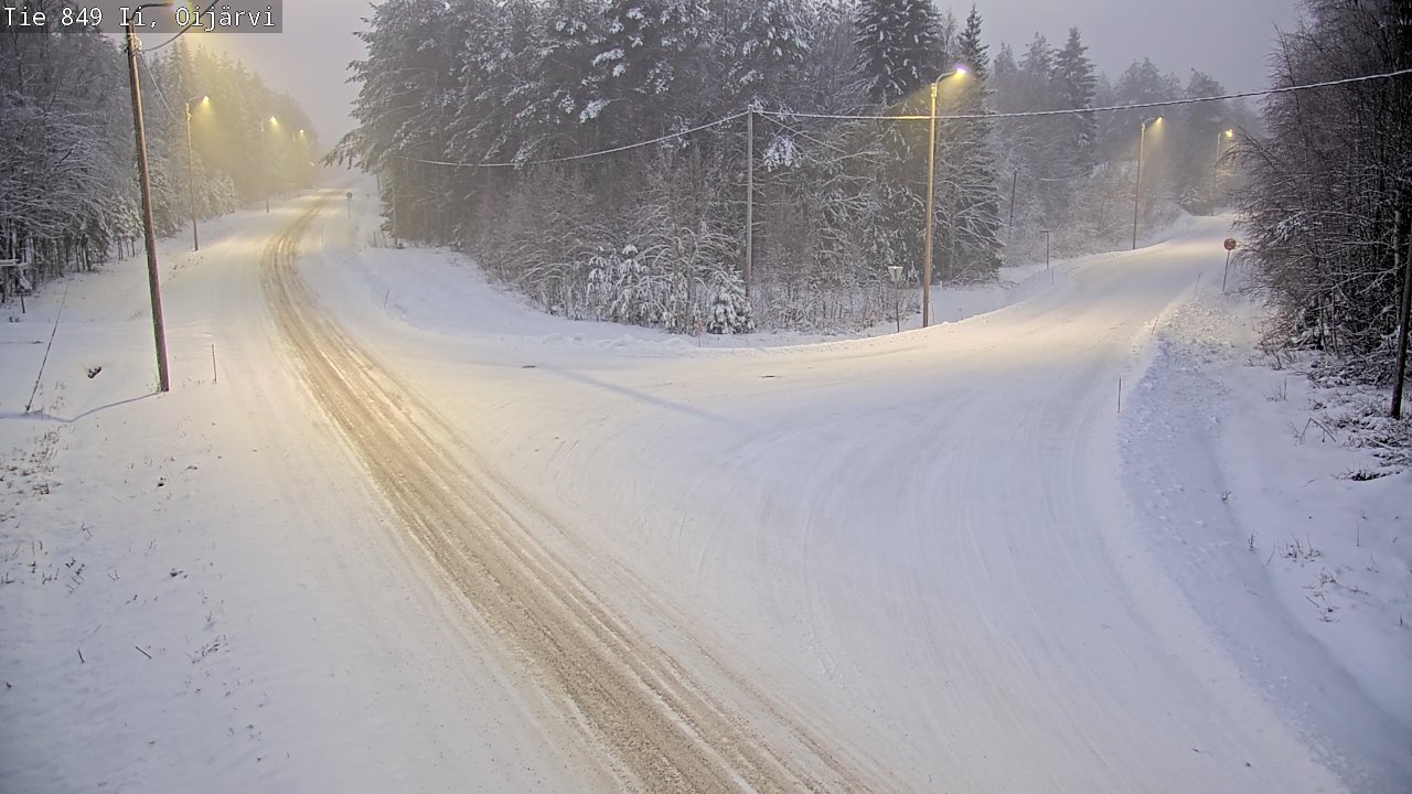 Weather Camera Image Väg 849 Ijo Oijärvi, Ii, Pohjois-Pohjanmaa