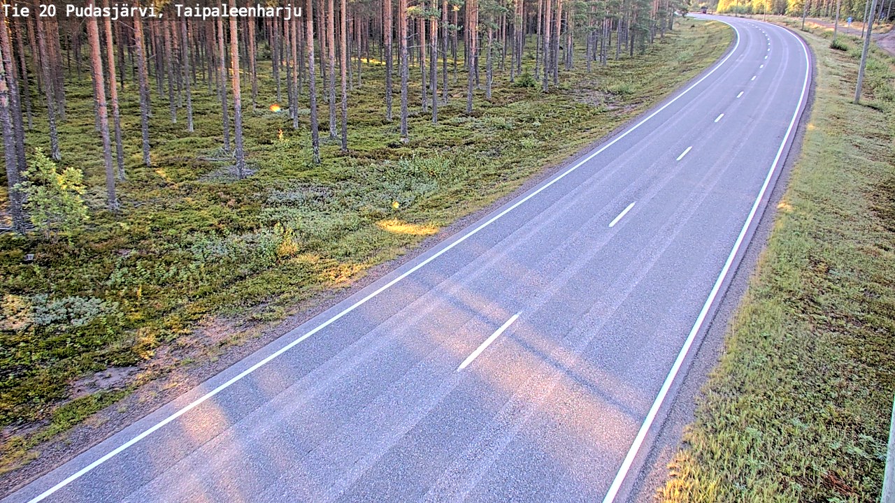 Weather Camera Image Väg 20 Pudasjärvi, Taipaleenharju, Pudasjärvi, Pohjois-Pohjanmaa