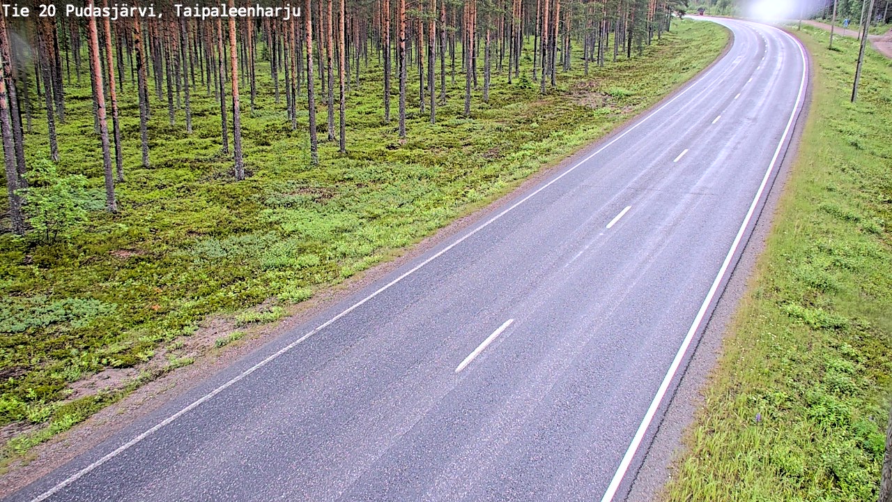 Kelikamerat Kuva Tie 20 Pudasjärvi, Taipaleenharju, Pudasjärvi, Pohjois-Pohjanmaa
