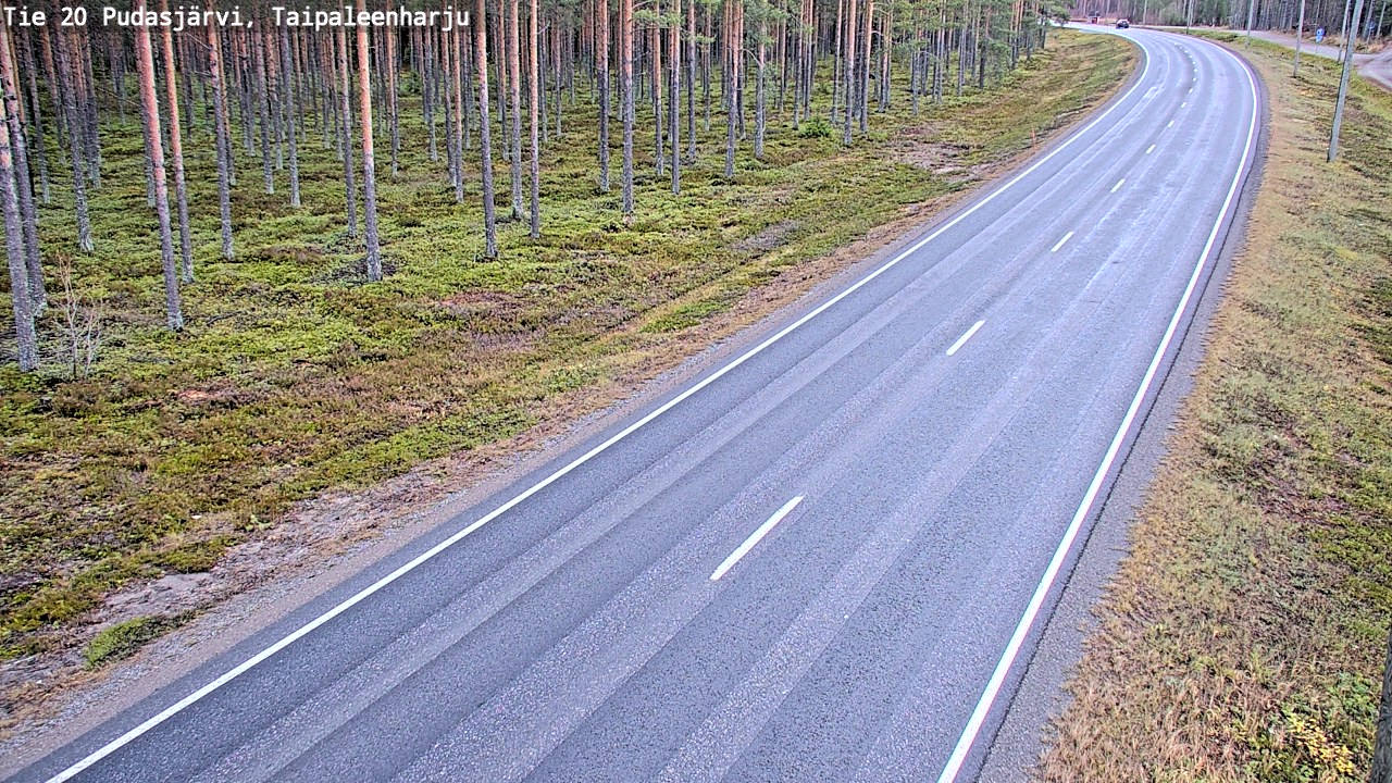 Kelikamerat Kuva Tie 20 Pudasjärvi, Taipaleenharju, Pudasjärvi, Pohjois-Pohjanmaa