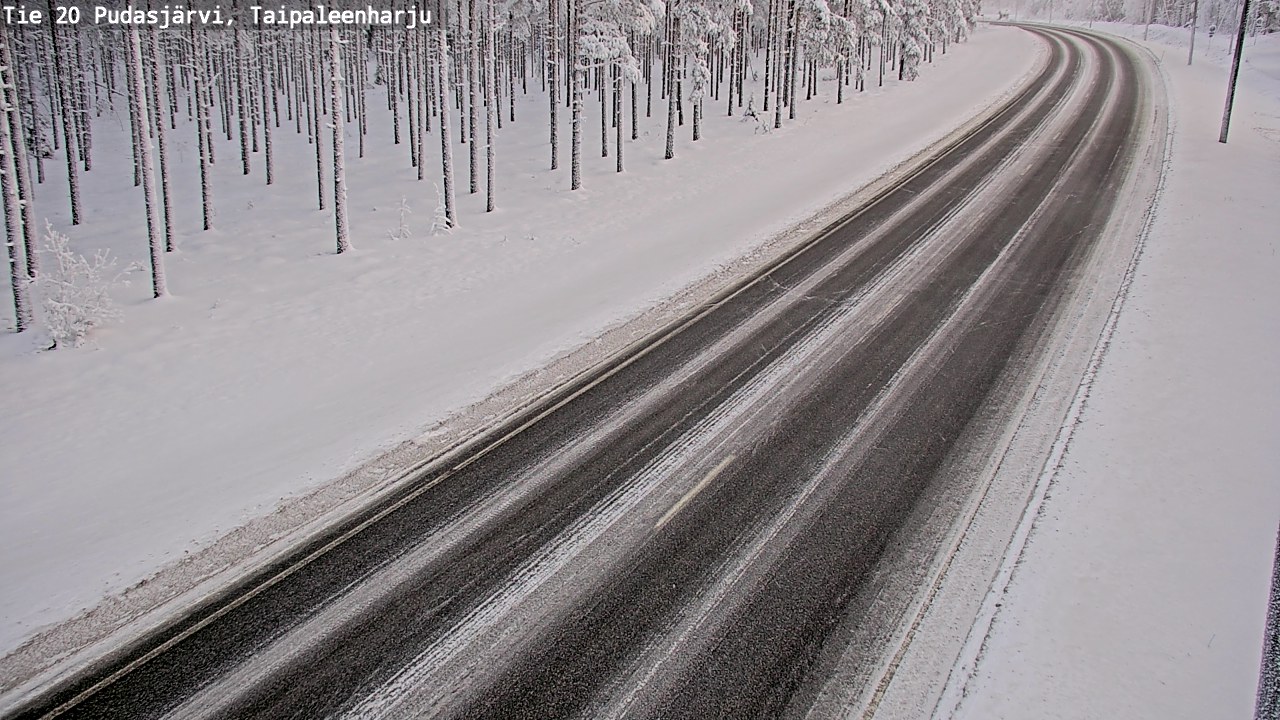 Kelikamerat Kuva Tie 20 Pudasjärvi, Taipaleenharju, Pudasjärvi, Pohjois-Pohjanmaa