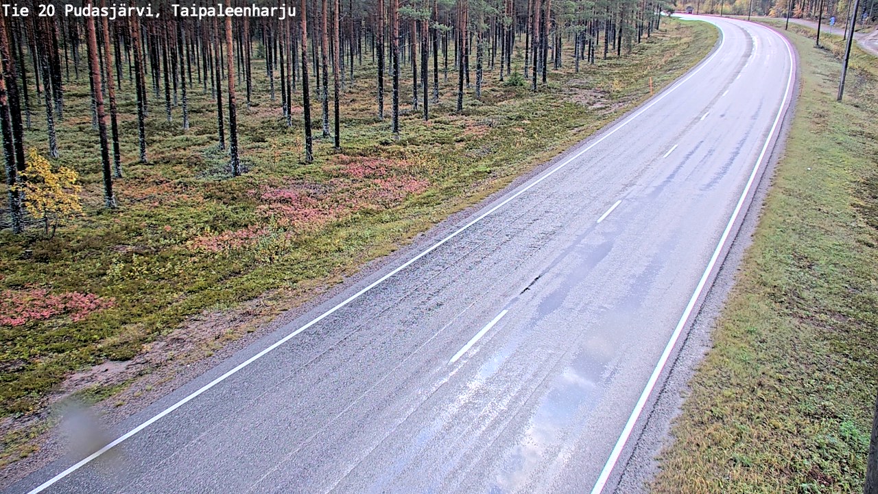 Kelikamerat Kuva Tie 20 Pudasjärvi, Taipaleenharju, Pudasjärvi, Pohjois-Pohjanmaa