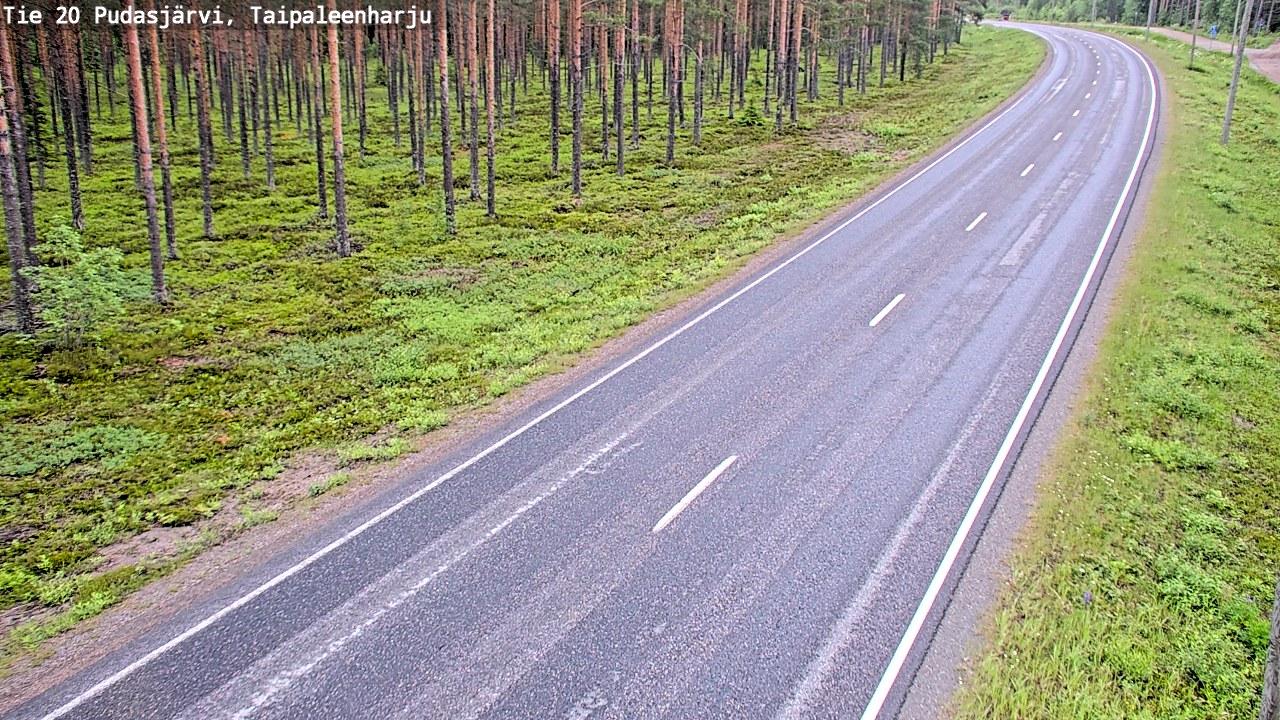 Kelikamerat Kuva Tie 20 Pudasjärvi, Taipaleenharju, Pudasjärvi, Pohjois-Pohjanmaa