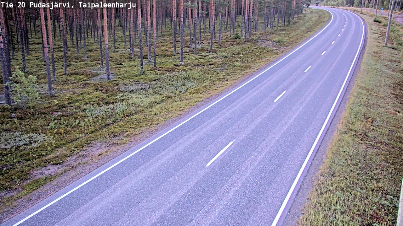 Kelikamerat Kuva Tie 20 Pudasjärvi, Taipaleenharju, Pudasjärvi, Pohjois-Pohjanmaa