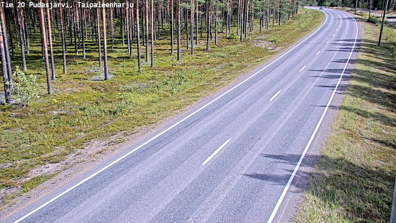 Weather Camera Image Road 20 Pudasjärvi, Taipaleenharju, Pudasjärvi, Pohjois-Pohjanmaa