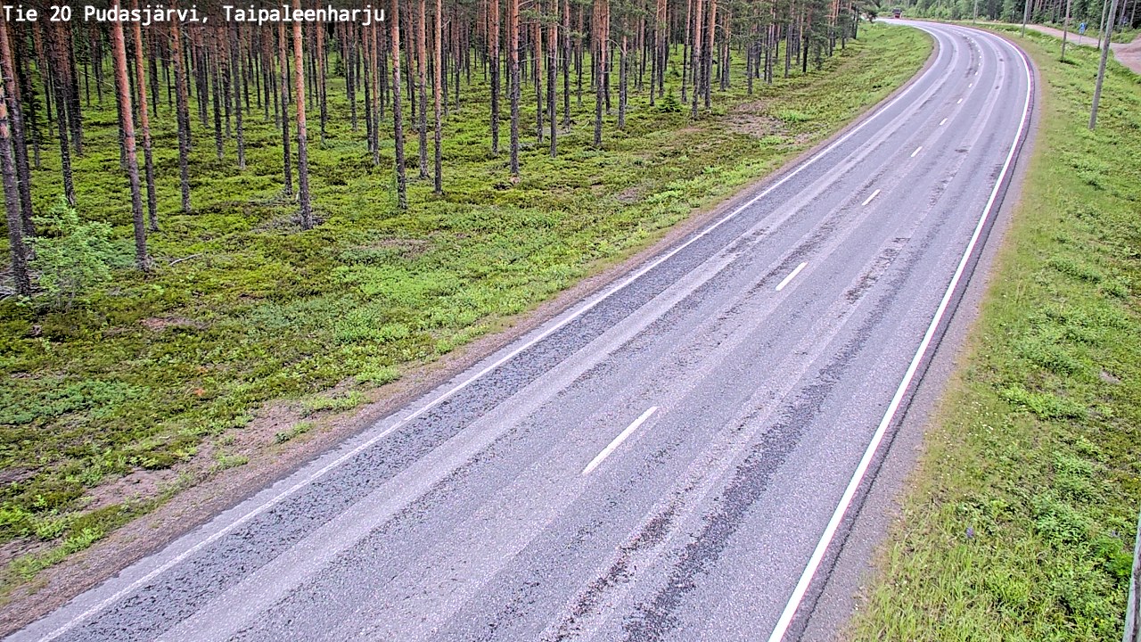 Kelikamerat Kuva Tie 20 Pudasjärvi, Taipaleenharju, Pudasjärvi, Pohjois-Pohjanmaa