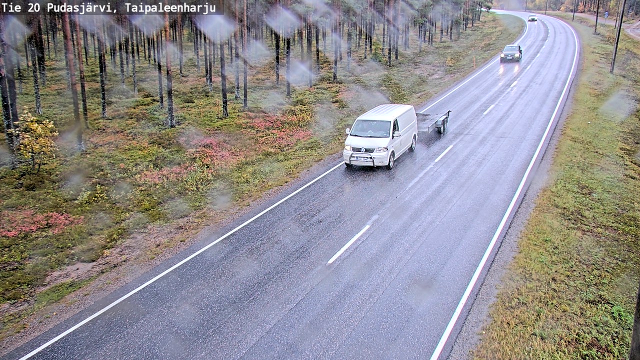 Weather Camera Image Road 20 Pudasjärvi, Taipaleenharju, Pudasjärvi, Pohjois-Pohjanmaa