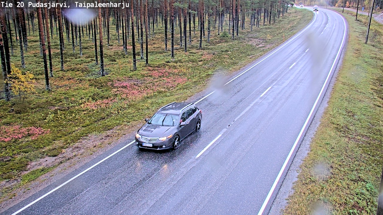 Weather Camera Image Road 20 Pudasjärvi, Taipaleenharju, Pudasjärvi, Pohjois-Pohjanmaa
