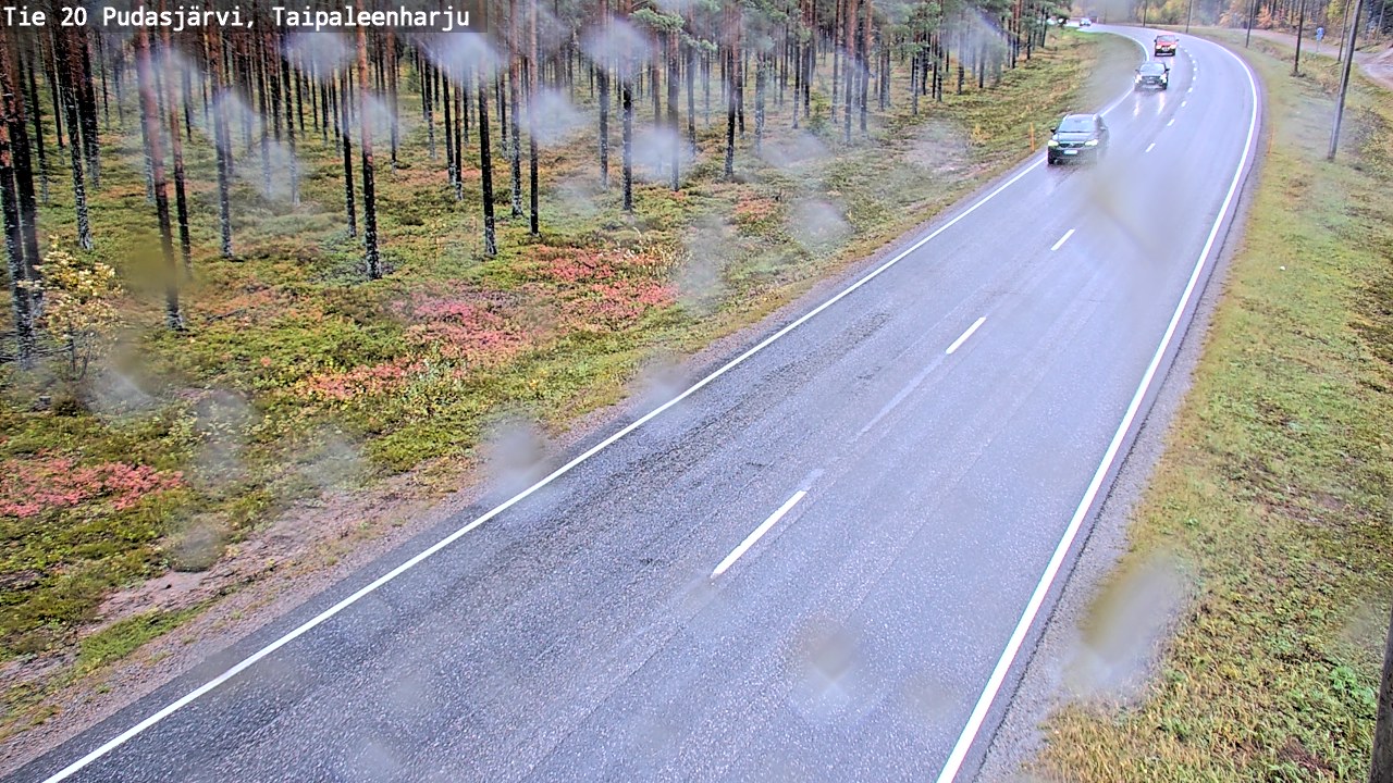 Weather Camera Image Road 20 Pudasjärvi, Taipaleenharju, Pudasjärvi, Pohjois-Pohjanmaa