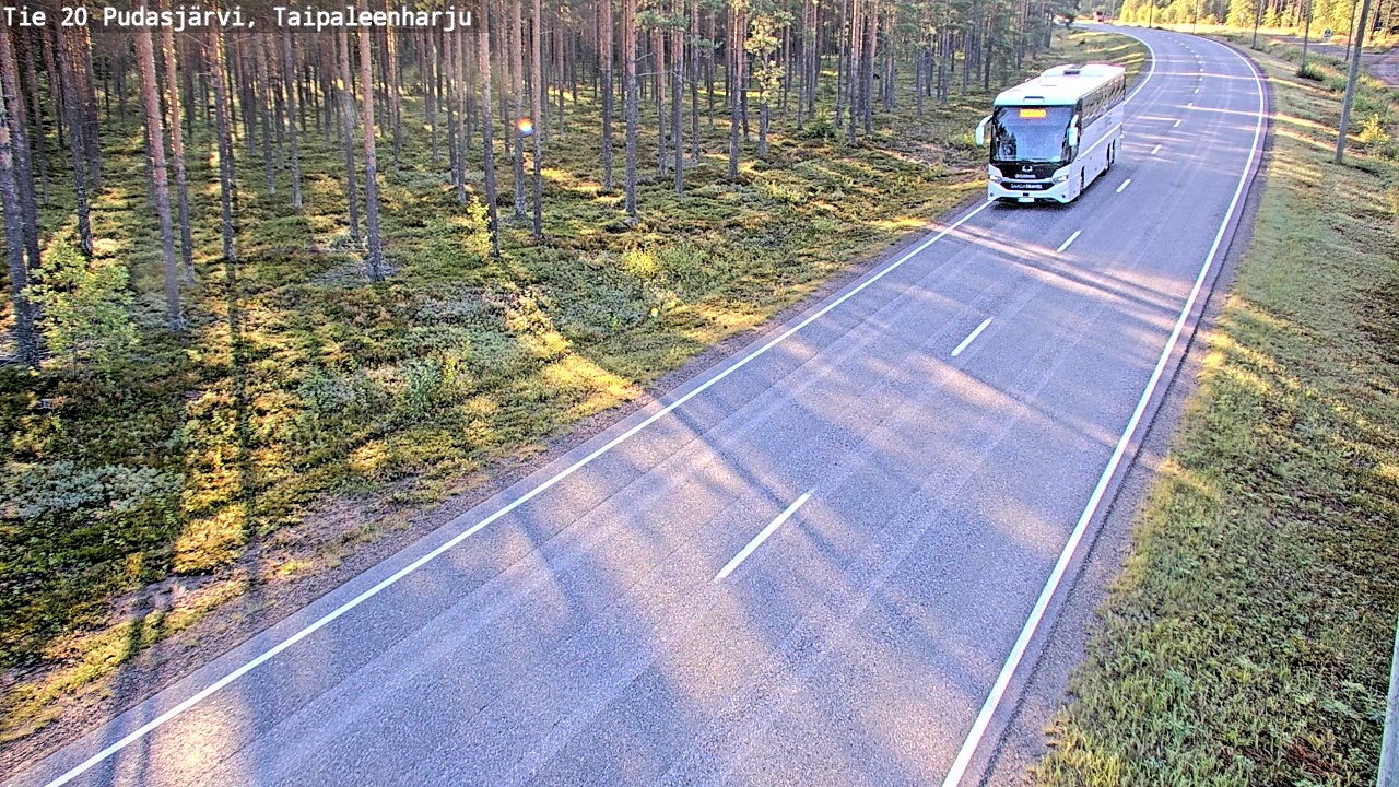 Weather Camera Image Väg 20 Pudasjärvi, Taipaleenharju, Pudasjärvi, Pohjois-Pohjanmaa