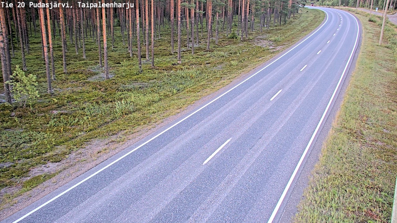 Kelikamerat Kuva Tie 20 Pudasjärvi, Taipaleenharju, Pudasjärvi, Pohjois-Pohjanmaa