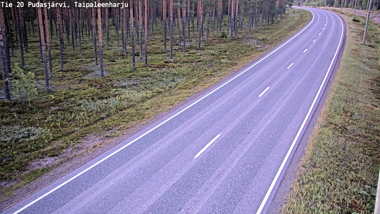 Kelikamerat Kuva Tie 20 Pudasjärvi, Taipaleenharju, Pudasjärvi, Pohjois-Pohjanmaa