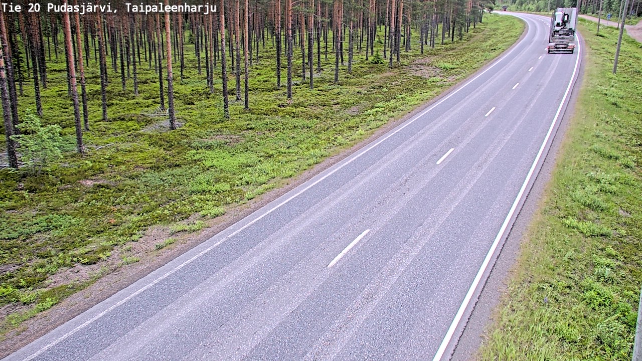 Kelikamerat Kuva Tie 20 Pudasjärvi, Taipaleenharju, Pudasjärvi, Pohjois-Pohjanmaa