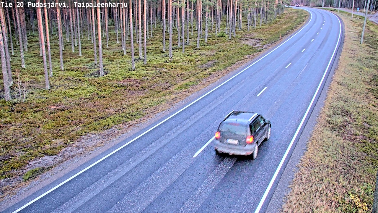 Kelikamerat Kuva Tie 20 Pudasjärvi, Taipaleenharju, Pudasjärvi, Pohjois-Pohjanmaa