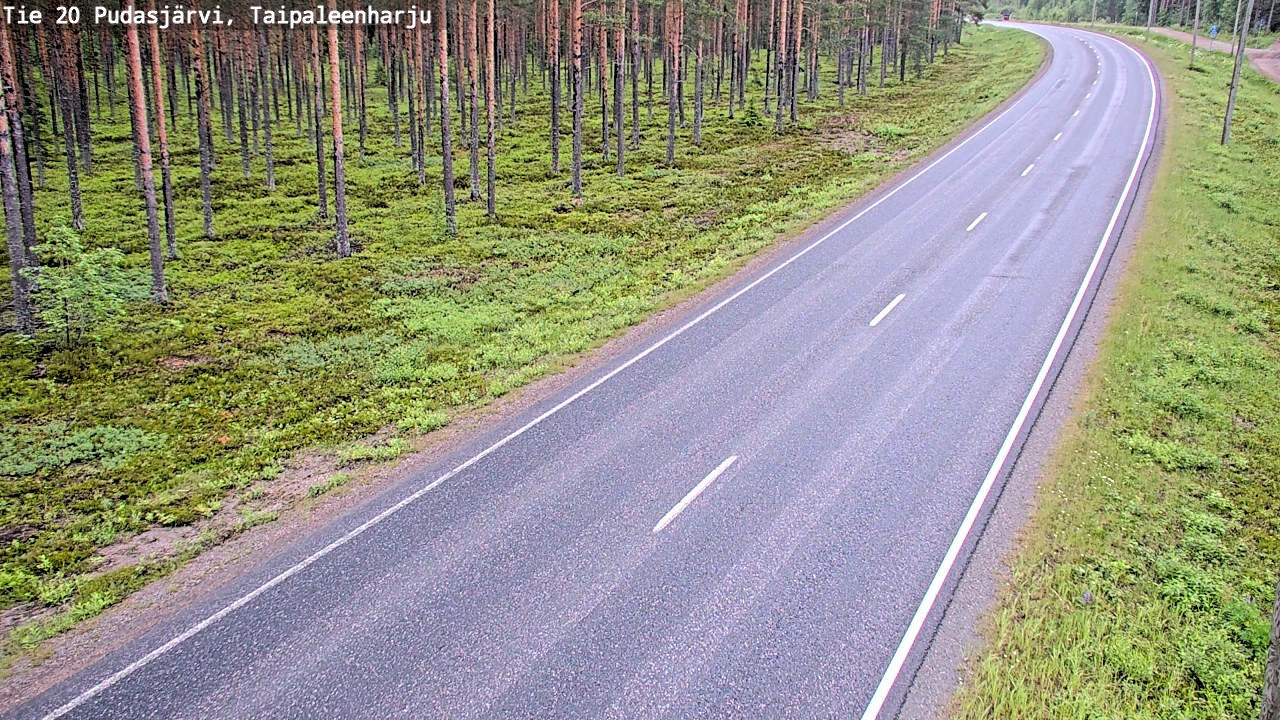 Kelikamerat Kuva Tie 20 Pudasjärvi, Taipaleenharju, Pudasjärvi, Pohjois-Pohjanmaa