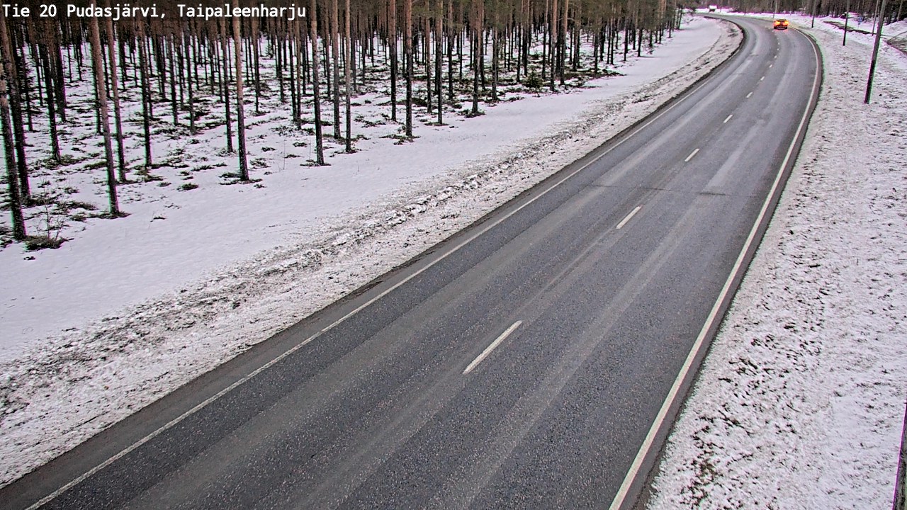 Weather Camera Image Road 20 Pudasjärvi, Taipaleenharju, Pudasjärvi, Pohjois-Pohjanmaa