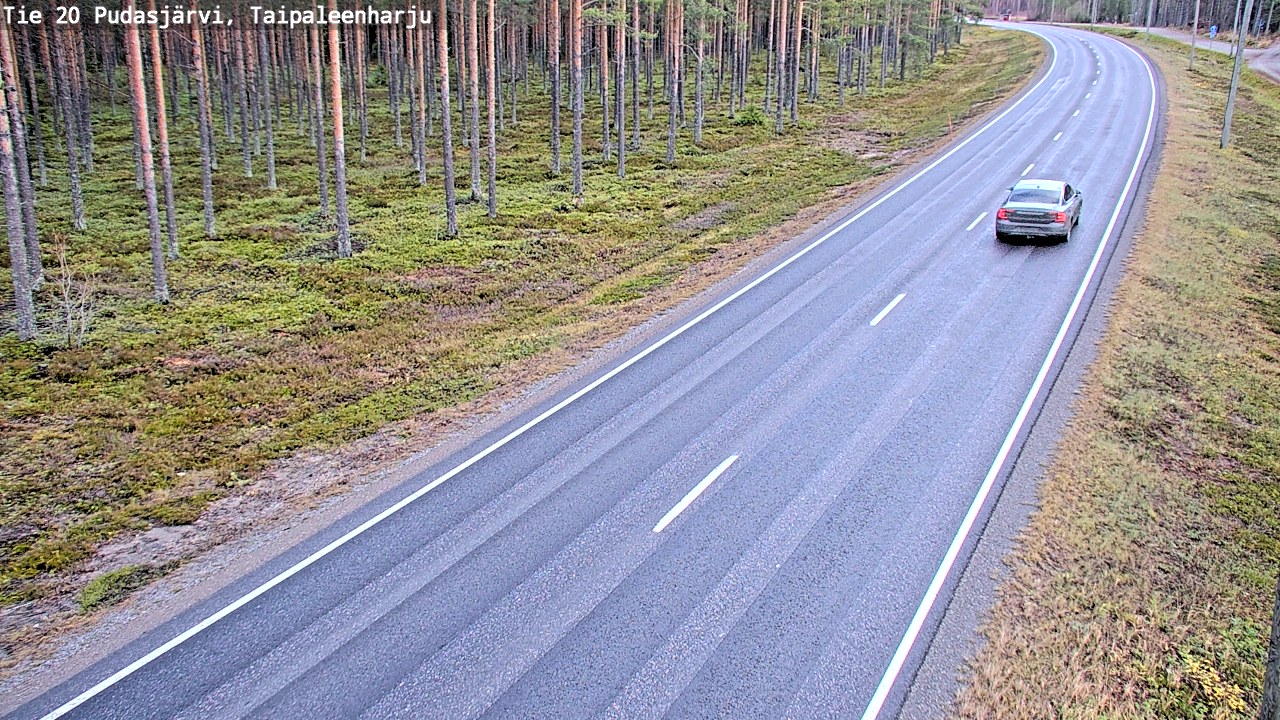 Kelikamerat Kuva Tie 20 Pudasjärvi, Taipaleenharju, Pudasjärvi, Pohjois-Pohjanmaa